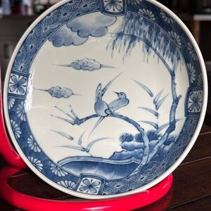 Antique Japanese Blue & white porcelain dish